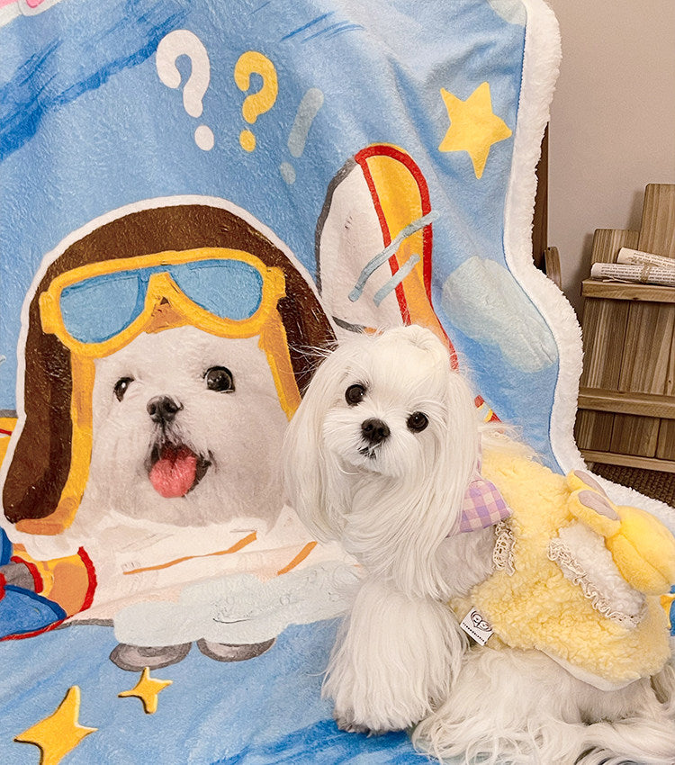 Custom Pet Blanket | Personalized With Your Pet Photo & Custom Name
