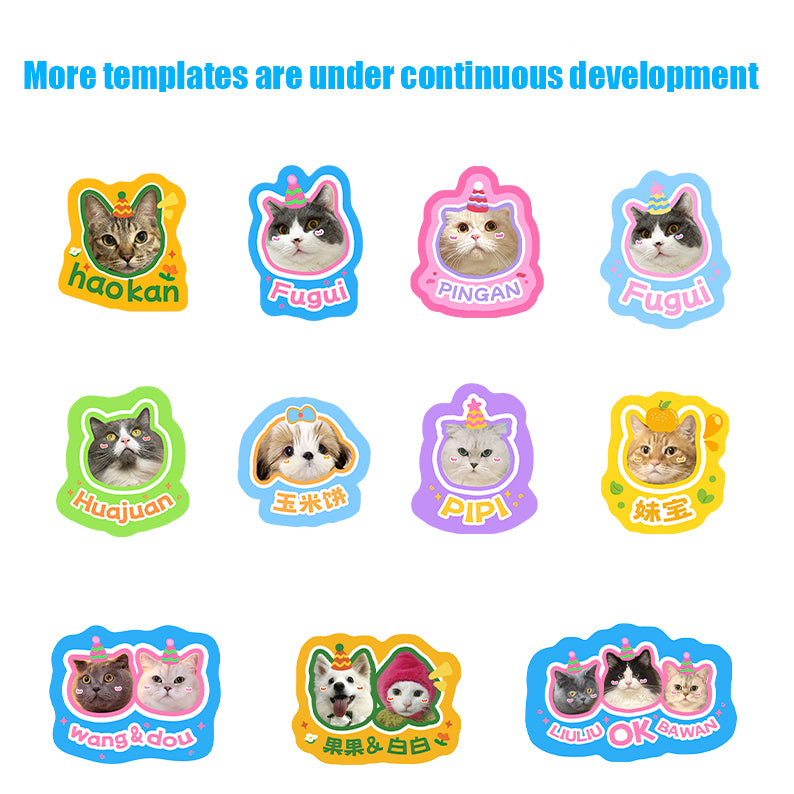 Custom Pet Photo Rug Personalized Cartoon Border Cat Dog Face Print Non Slip Floor Mat Large Size Up To 100cm