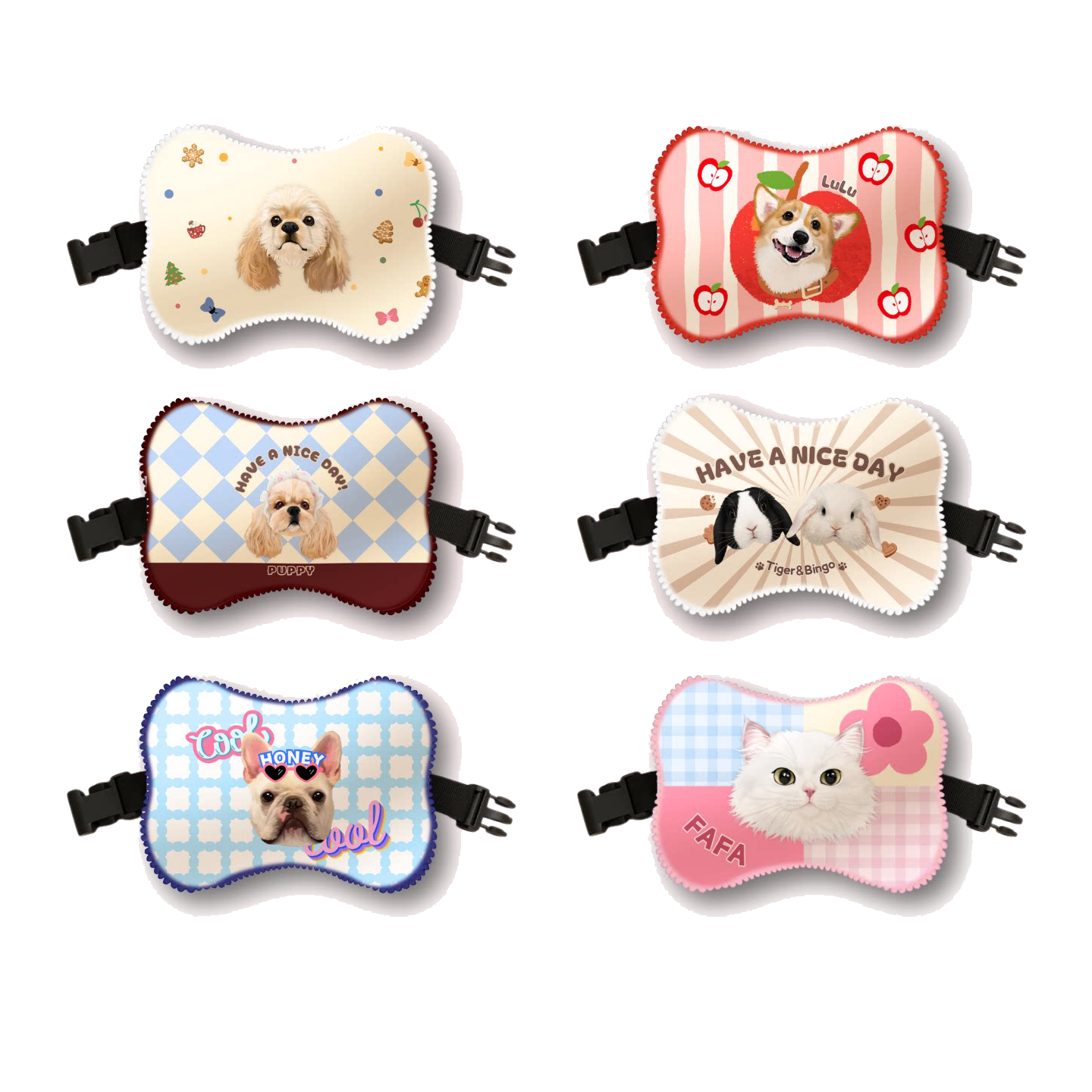 Custom Pet Photo Car Headrest Pillow, Personalized Dog Cat Picture Car Neck Support, Removable Washable Car Neck Pillow for Travel