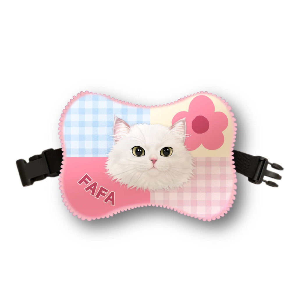 Custom Pet Photo Car Headrest Pillow, Personalized Dog Cat Picture Car Neck Support, Removable Washable Car Neck Pillow for Travel